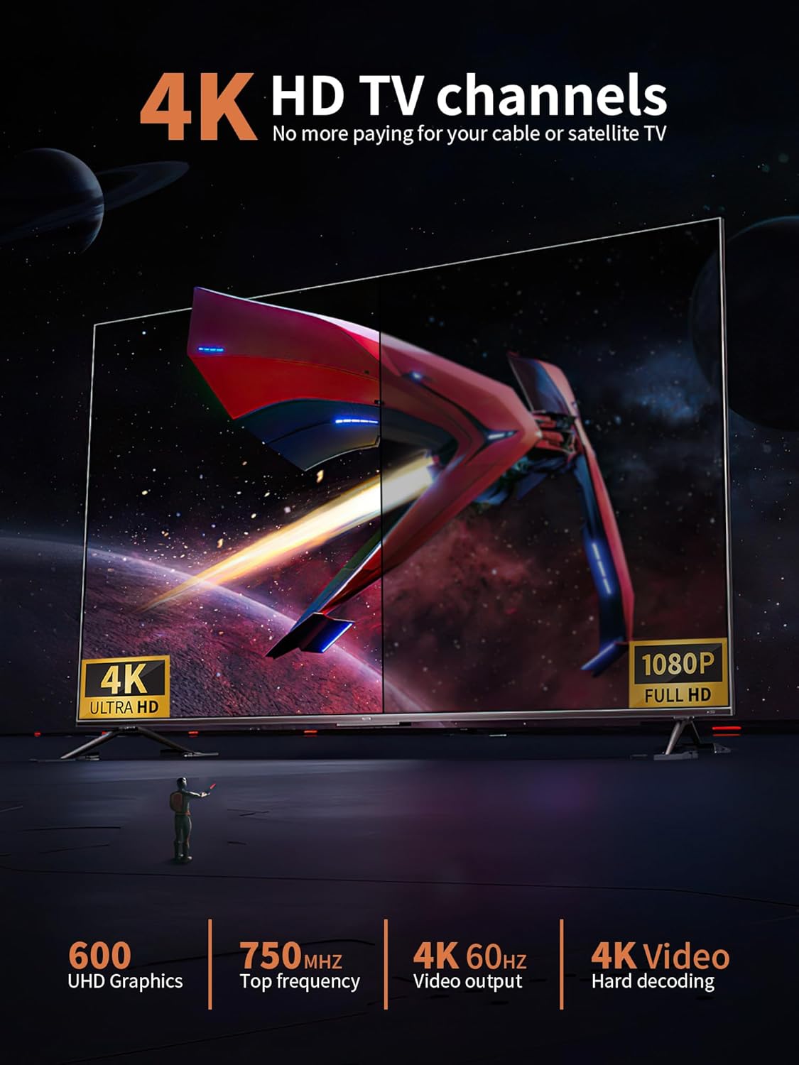 Amplified 1000 Mile Outdoor Indoor 4K HD Digital Smart TV Antenna with 11.8 ft Coax Cable - Image 4