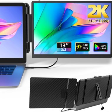 13 Inch 2K IPS Portable Laptop Monitor Extender Plug and Play for 13-17 Inch Laptops