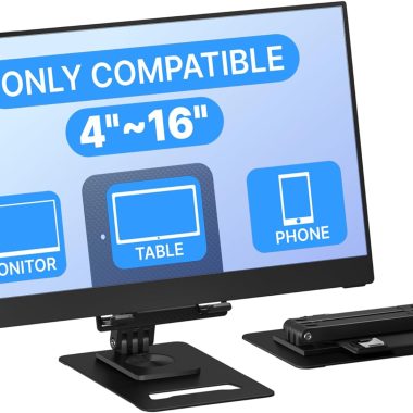 Adjustable Portable Tablet Stand Holder Compatible with Monitors, iPads, Phones, Kindle