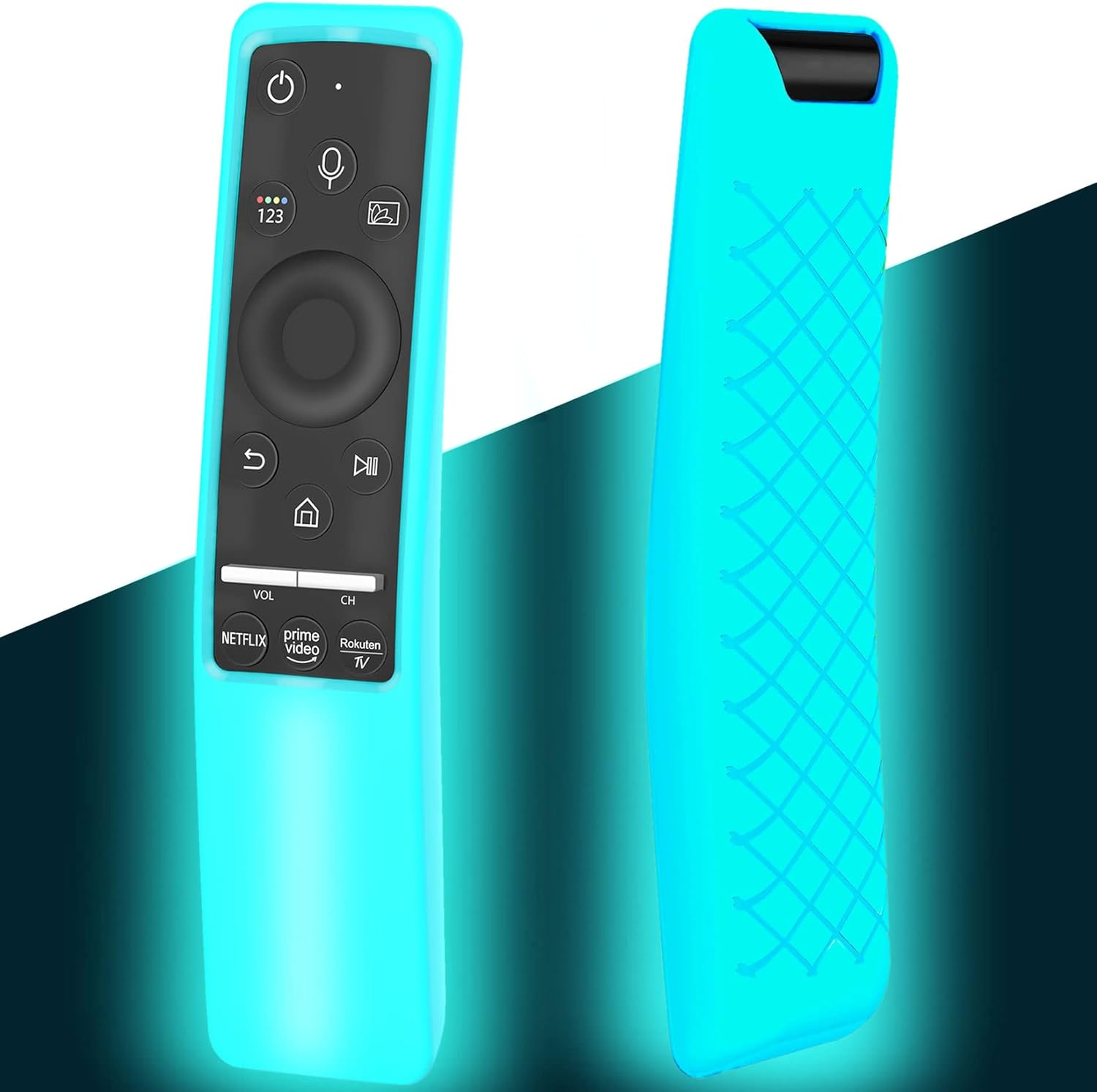 Samsung Smart TV Remote BN59 Series Silicone Protective Cover Glow Blue