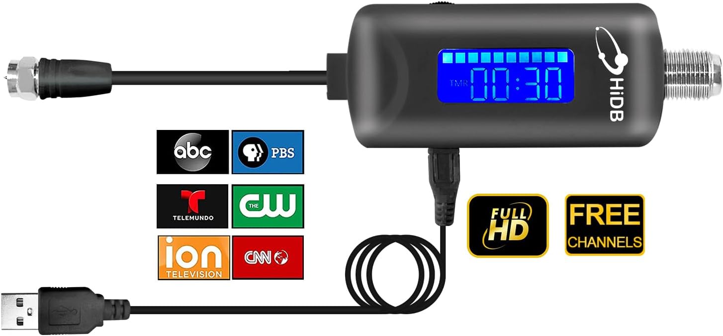 2025 Indoor Outdoor TV Antenna Amplifier Booster 25dB High Gain USB Powered Small