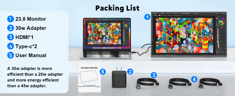 Double Screen for Laptop Portable