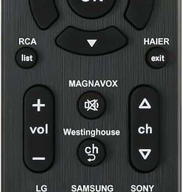 Universal Replacement Remote Control for RCA, LG, Samsung, Westinghouse, Emerson, and More Smart TVs