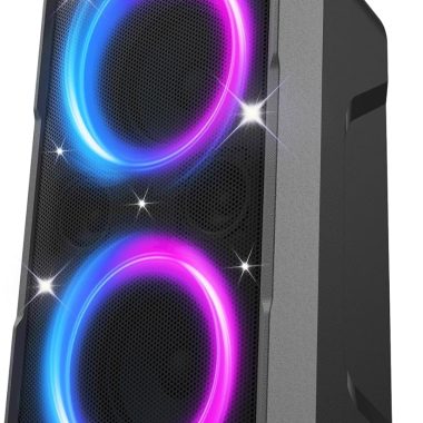 Portable Bluetooth Speaker 240W Peak Loud Deep Bass Wireless Boombox 15H Battery Life Fast Charge LED Light Show