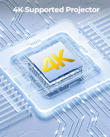 Projector 4K 1080P Supported