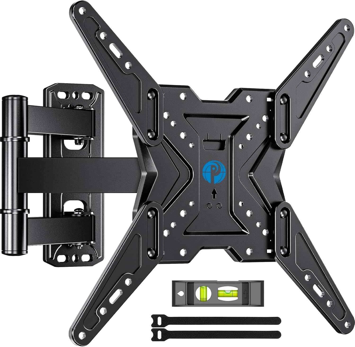 Pipishell Full Motion Articulating TV Wall Mount for 26-60 Inch TVs, Single Stud, Swivel Tilt Extension, 77 lbs Capacity, Max VESA 400x400mm