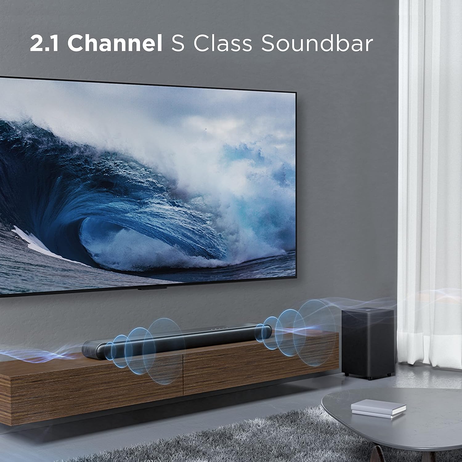 TCL 2.1 Channel Soundbar with Wireless Subwoofer 2023 Model Black 120W - Image 2