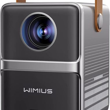 WiMiUS 1080P Portable Mini Projector with WiFi Bluetooth Electric-Focus 550 ANSI Outdoor Home Theater