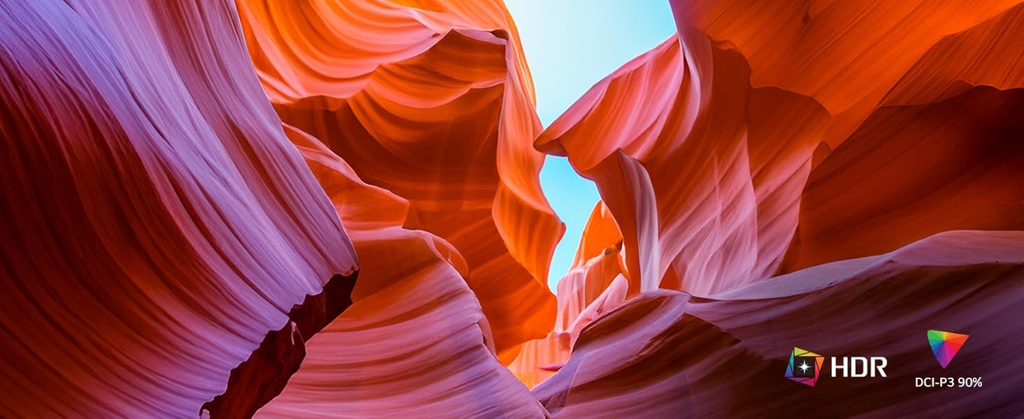 HDR 10 with DCI-P3 90%