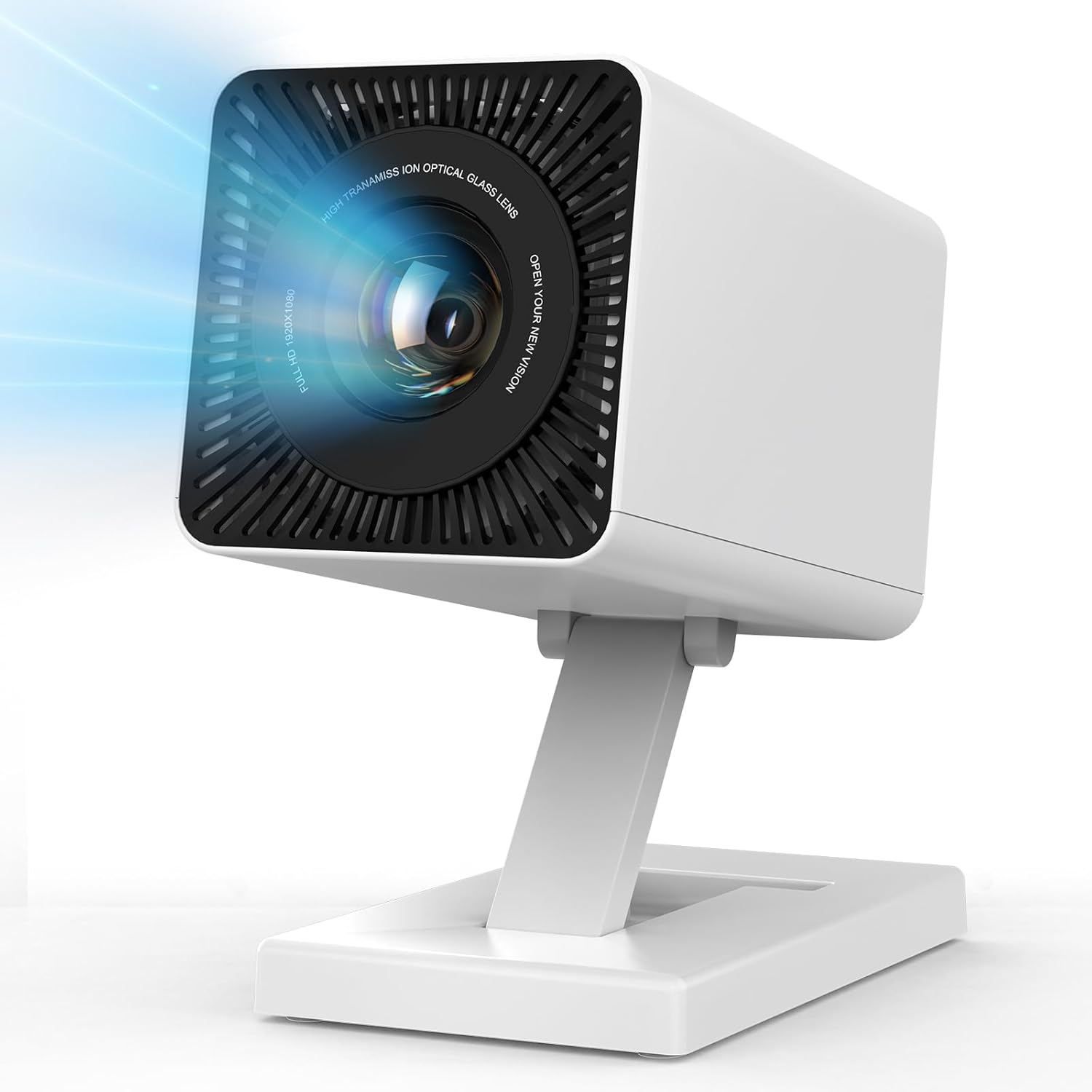 Portable 4K Mini Projector WiFi6 Bluetooth 5.4 150 ANSI Lumens 130 Inch Screen Home Cinema Smart Device