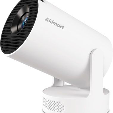 Ultra Portable HY300 Mini Projector 4K, WIFI6 5G, Android 11, Soundbase Speaker, 180° Rotation