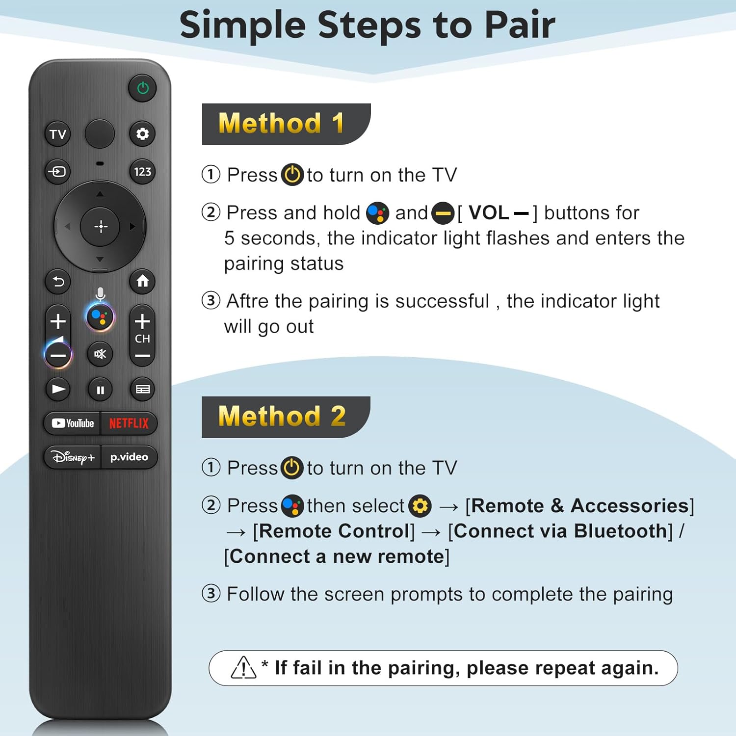 Sony Bravia XR 4K HDR Smart Google TV Voice Remote Replacement - Image 5