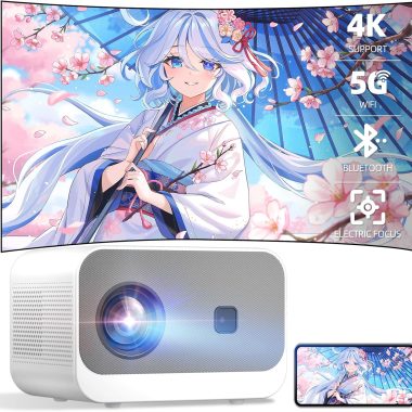 Portable Outdoor WiFi Bluetooth Mini Projector 20000lm 4K Native 1080P FHD Max 300 Display