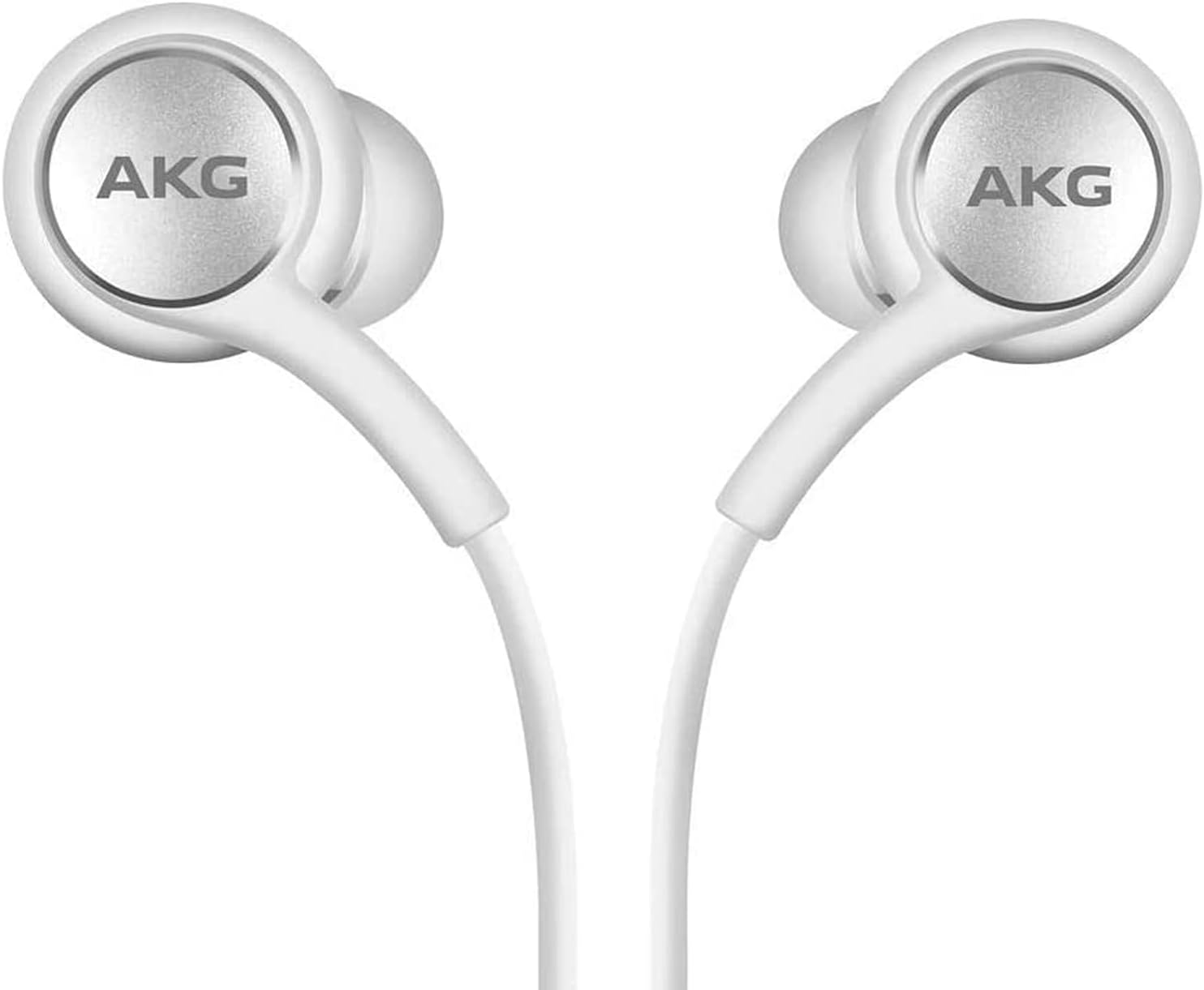 AKG Designed White Braided Cable USB C Earbuds with Mic for Samsung Galaxy S21 S10 S9 - Image 2