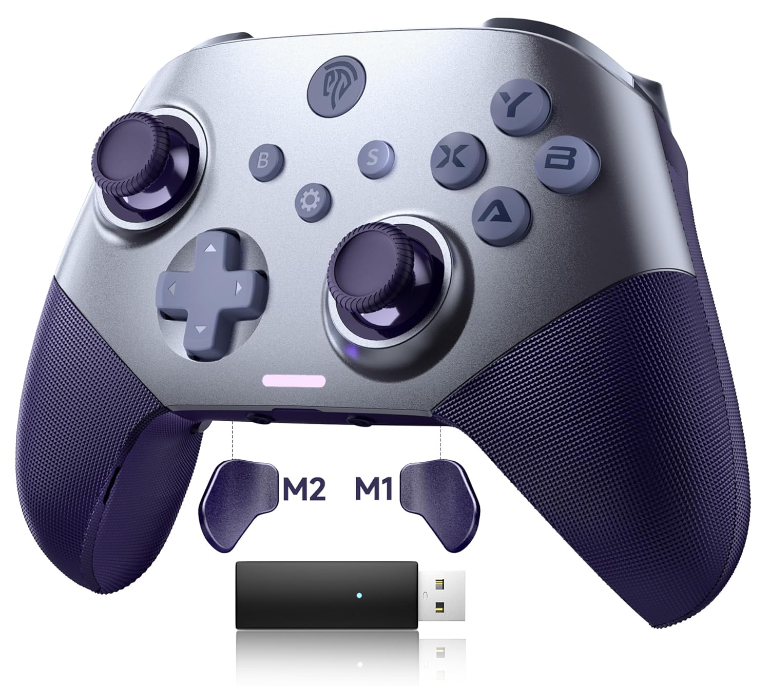 EasySMX X10 Wireless PC Controller White Faceplate Bluetooth for PC Switch Steam Android TV