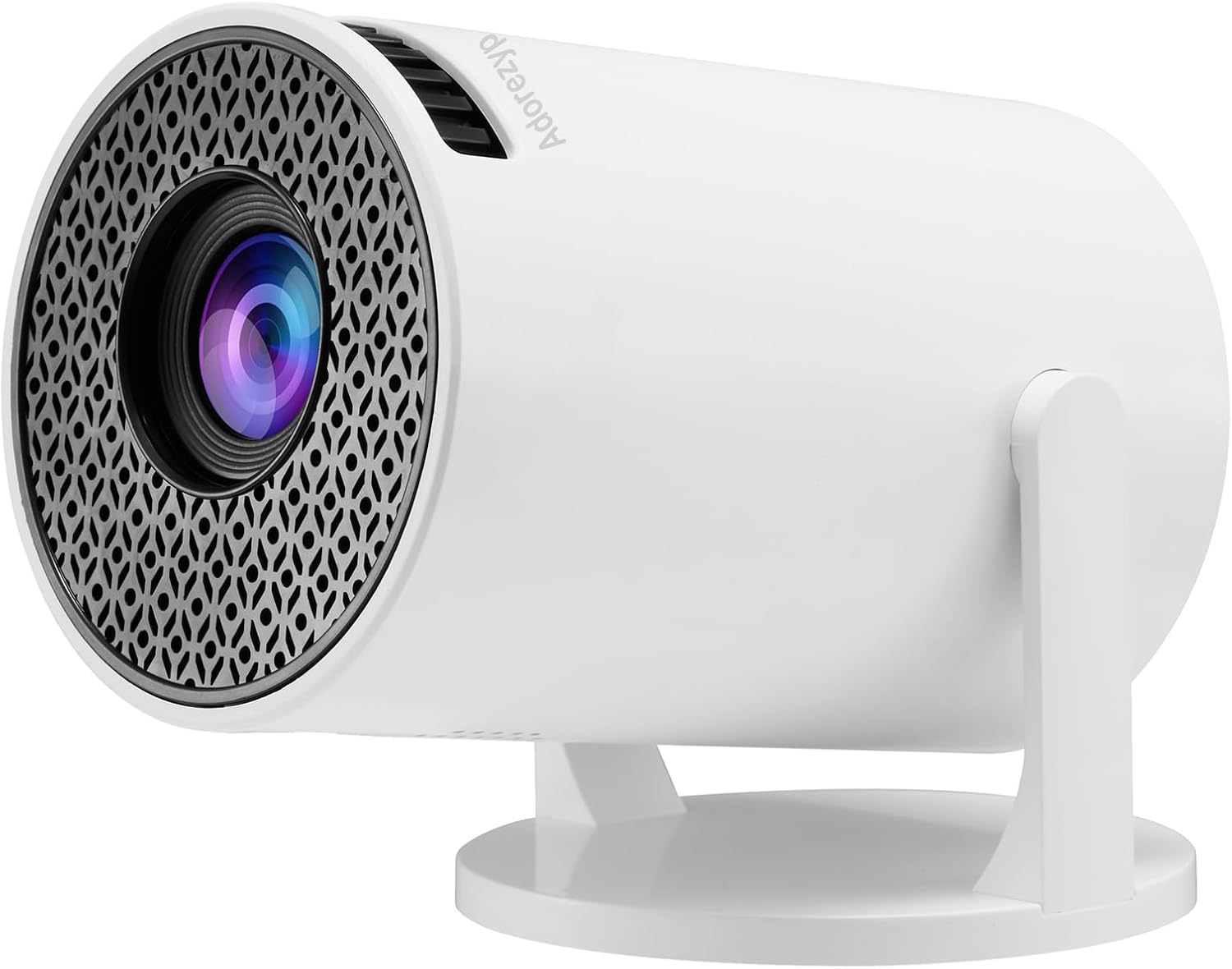 Adorezyp Portable Mini Projector 1080P WIFI Bluetooth 5.2 White Outdoor Movies