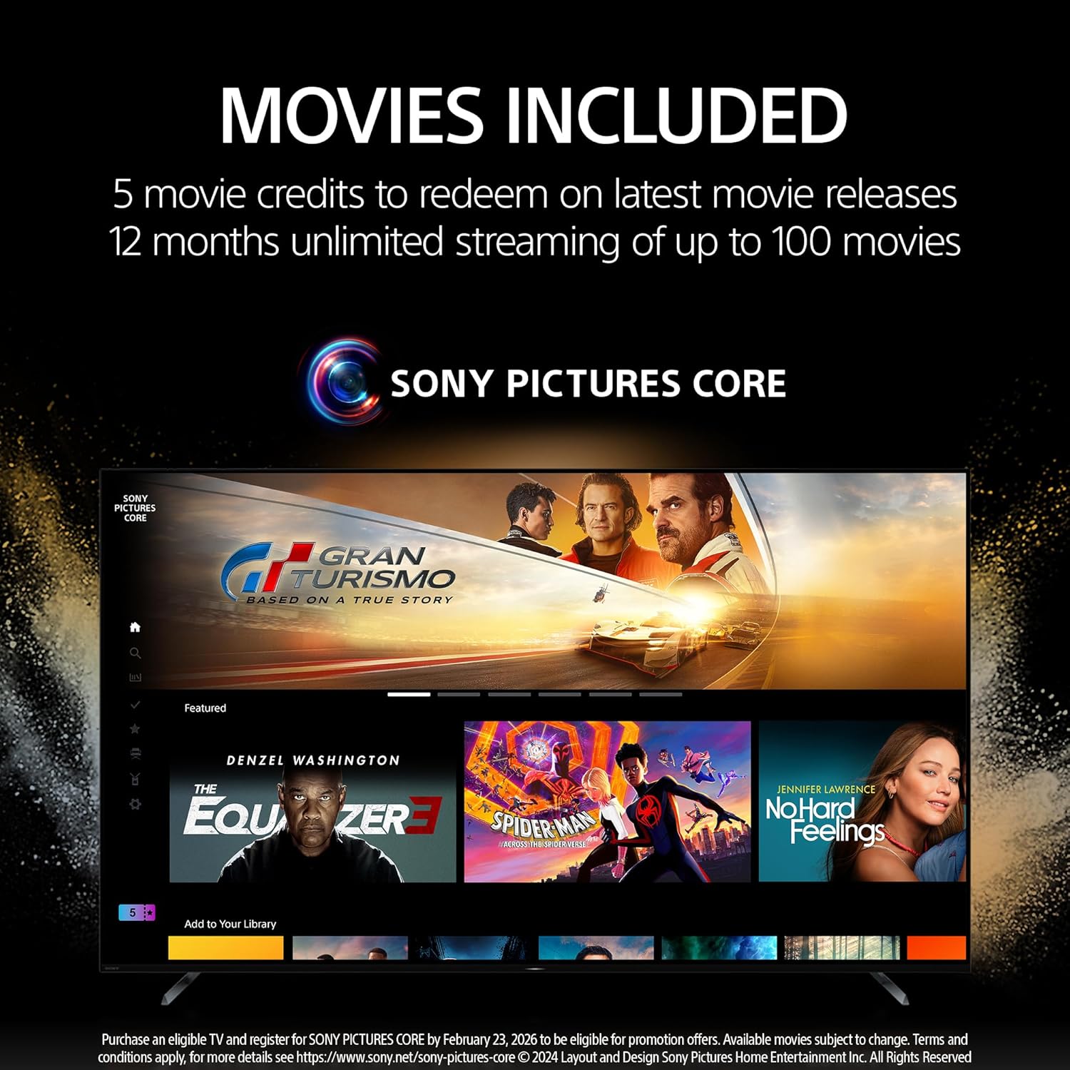 77 Inch IMAX Enhanced 2024 Sony Bravia OLED 4K HDR Google TV with Austere 4-Outlet Power Strip - Image 5