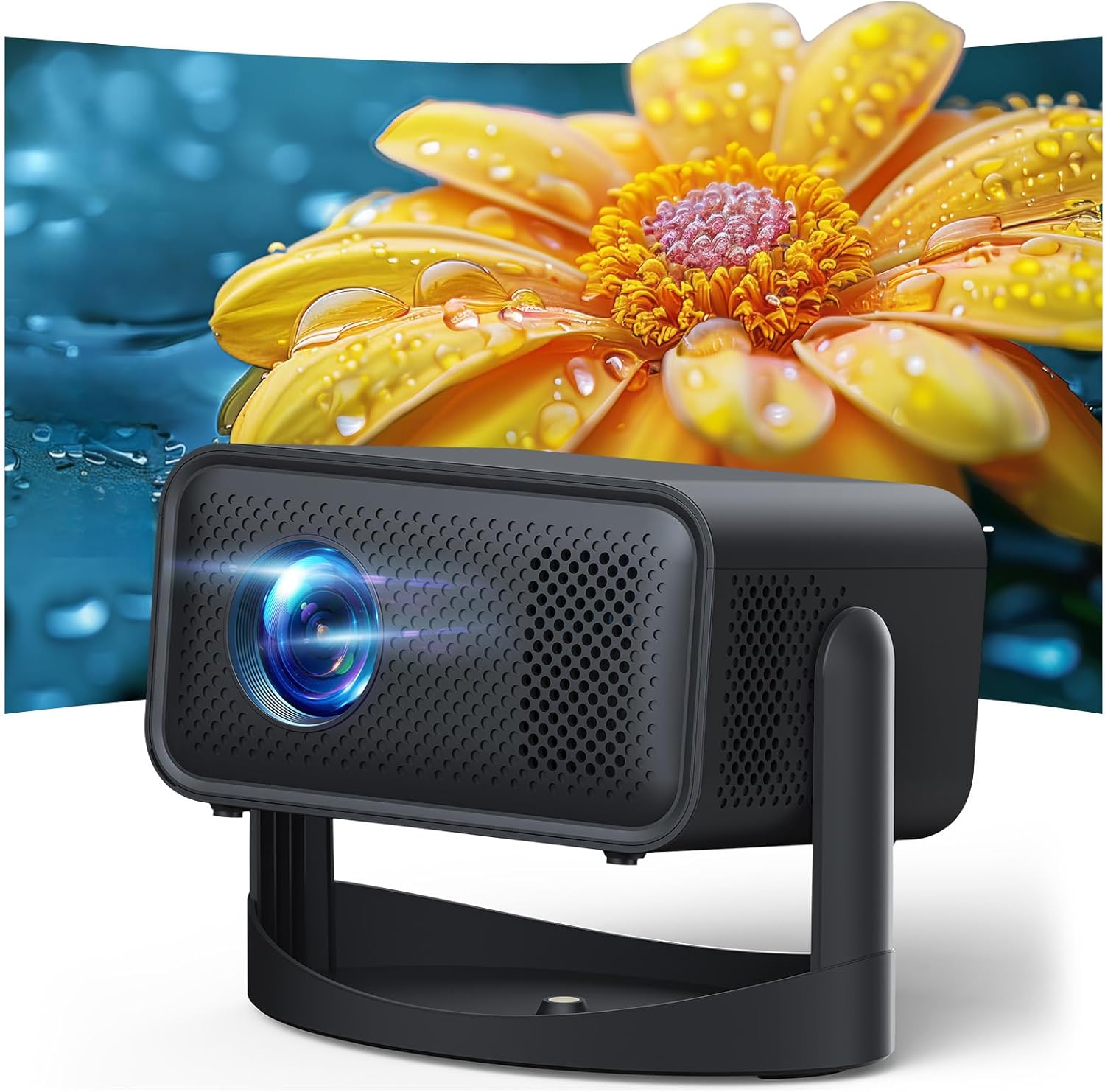 Portable WiFi Bluetooth 4K Movie Projector 1080P HD Electric Focus Auto Keystone Adjustable Stand