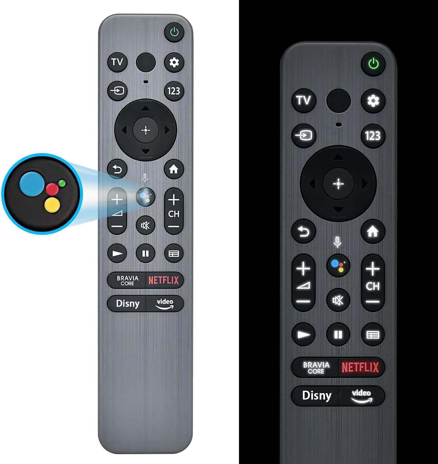 Sony RMF-TX900U Black Bluetooth Voice Remote Control for XR-42A90K XR-48A90K TVs with Backlight