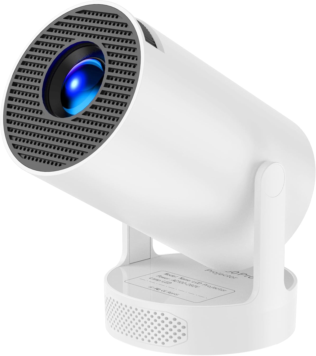 150 Inch 4K UHD Mini Projector 280 ANSI Android WiFi 6 Bluetooth 5 Rotatable