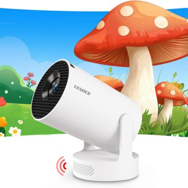 Portable WiFi Bluetooth Mini Projector 4K HD Wireless for Home Theater, Supports Smartphone HDMI USB
