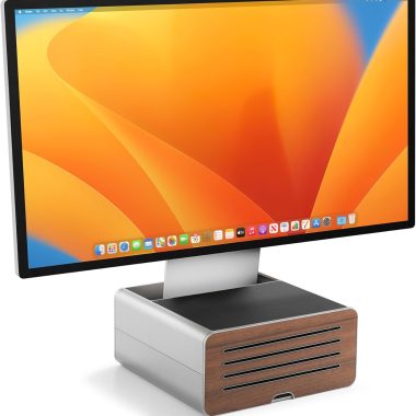 Twelve South HiRise Pro Silver Adjustable Monitor Stand with Storage for iMac, PC, Dell, LG