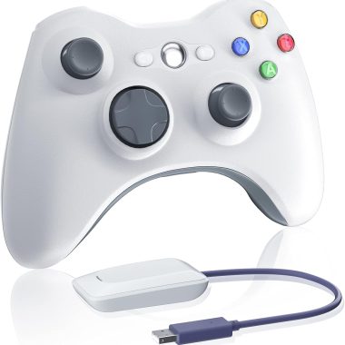 White 2.4GHZ Wireless Controller for Xbox 360 and PC Windows 7-10 with Receiver