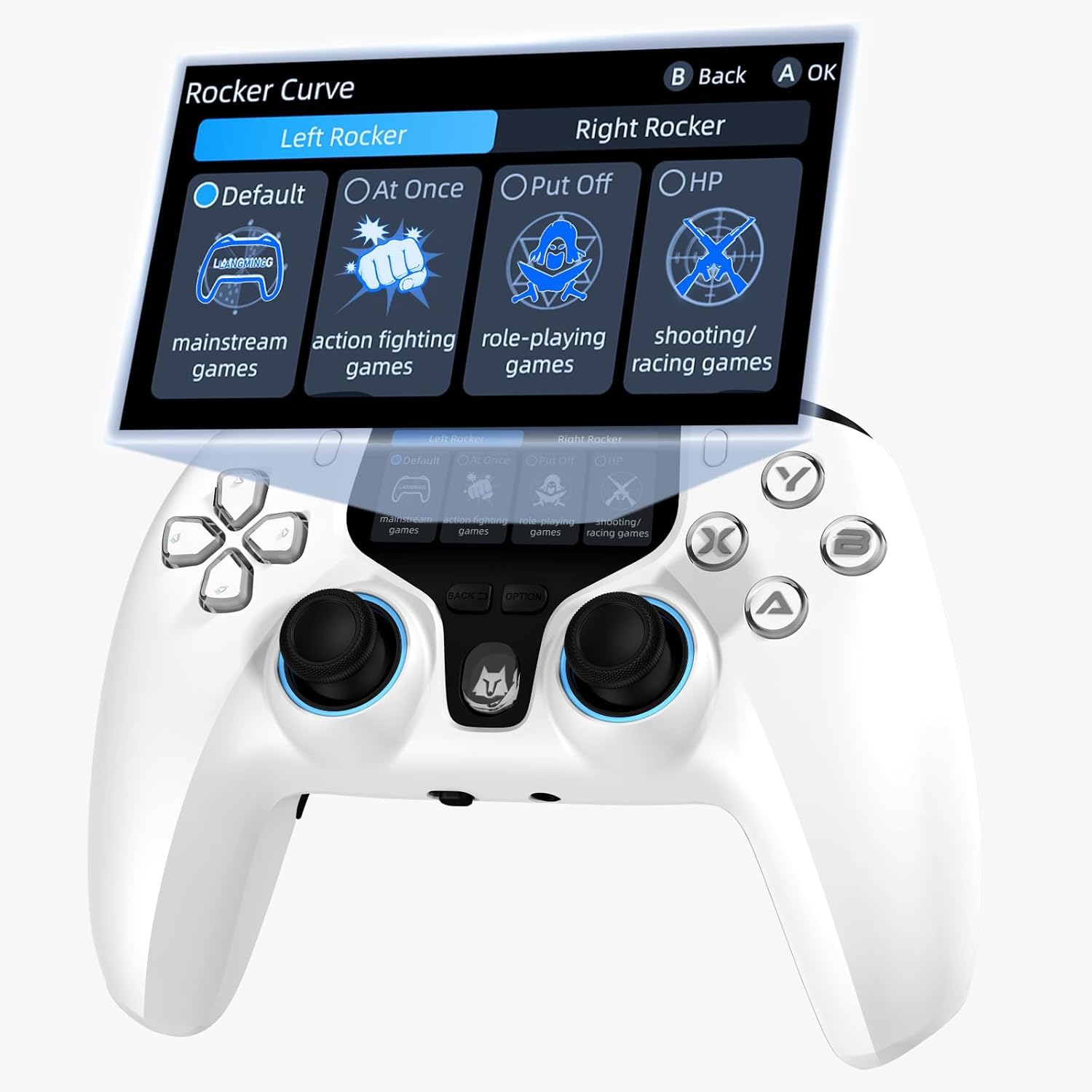 NBCP Wireless Pro Controller for PC, Switch 2 1, PS3, Android, iOS - Hall Effect, Display, Back Buttons, Turbo, 5-Level Vibration