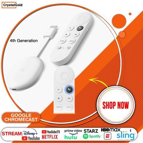 Chromecast 4K Streaming Device With Remote, HDMI Port