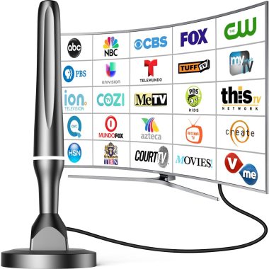 2025 Smart TV Indoor Long Range Antenna 4K 1080p VHF UHF DAB Radio Magnetic Base