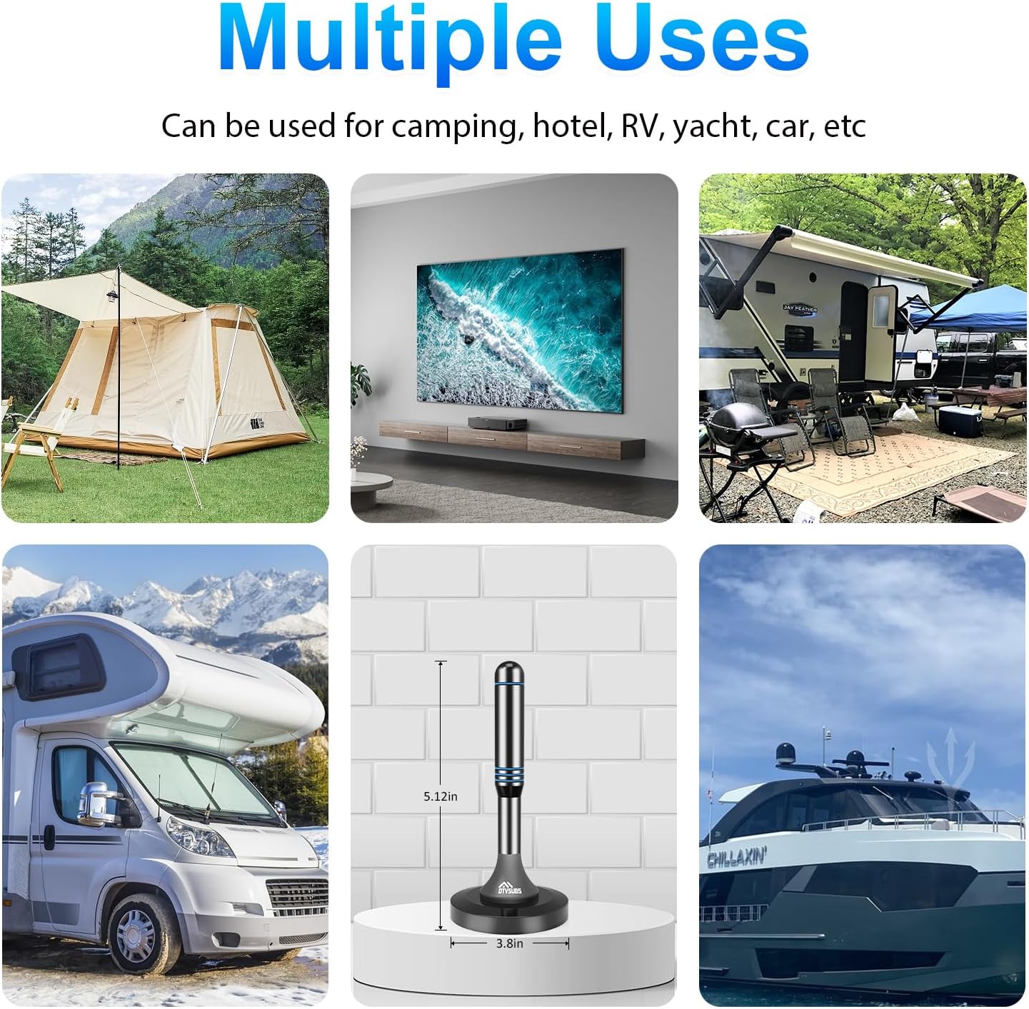2025 Indoor Smart TV Antenna for Local Channels with Magnetic Base and Long Range 8K HD Reception - Image 8