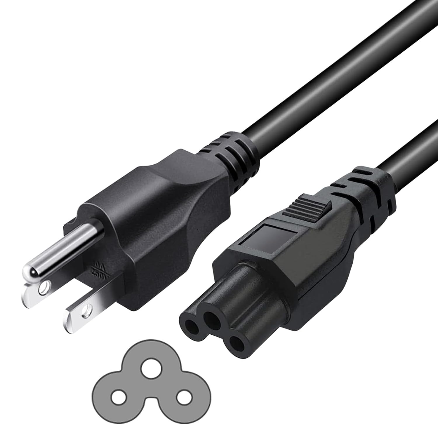 3 Prong AC Power Cord for LG Smart TVs Laptops Monitors C5 Cable 6ft