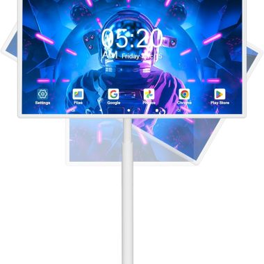 32-Inch Portable Smart TV On Wheels 1080P HD Oncell Touch Screen 8GB RAM 128GB Storage Android OS