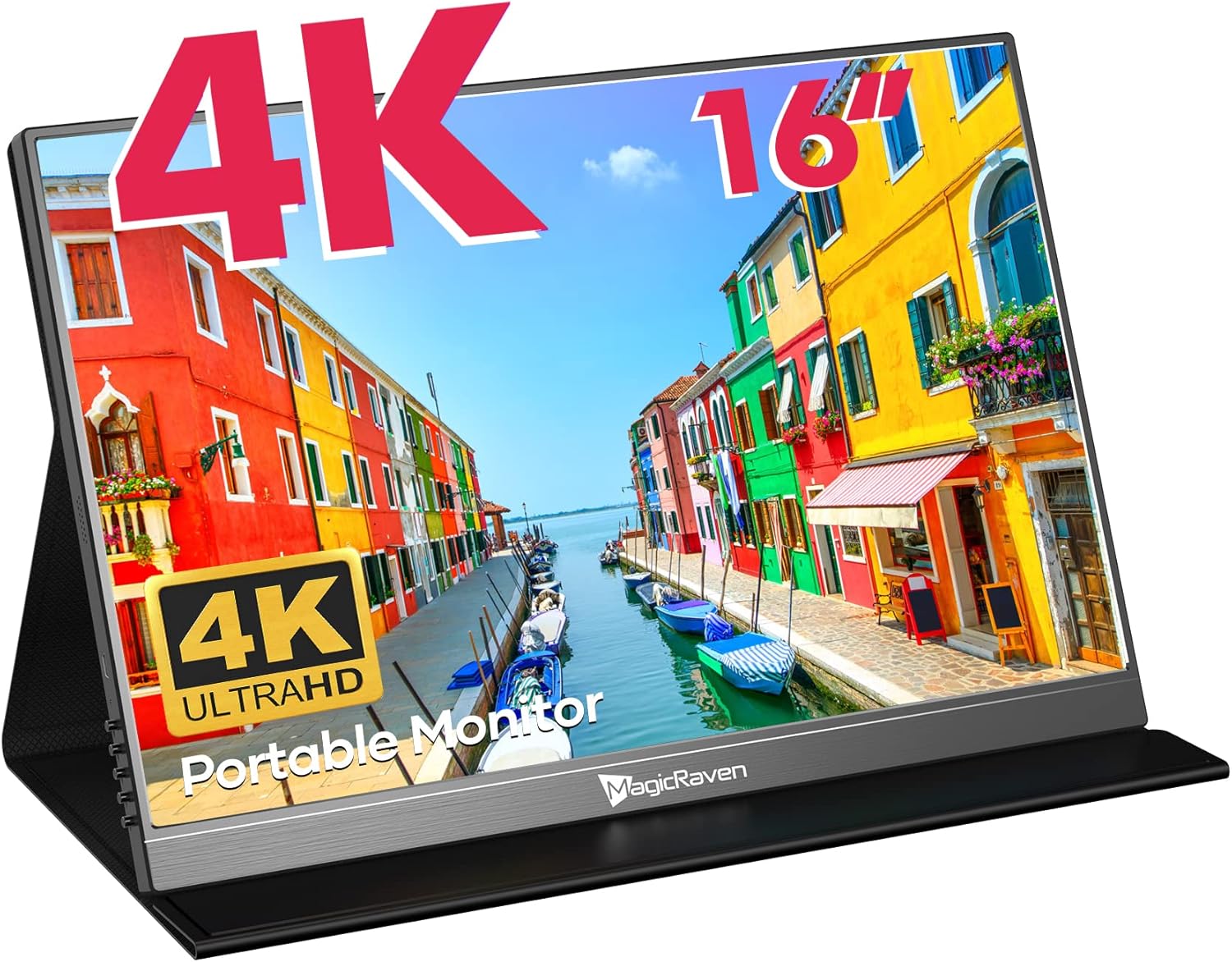 16-Inch 4K Portable Monitor 3840x2400 IPS USB-C HDMI Computer Gaming Display with Speakers