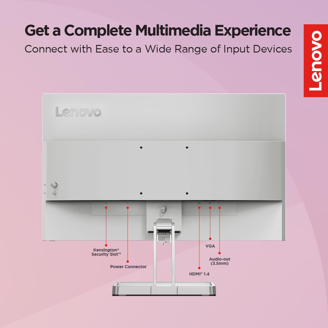 Lenovo L24i-40 24 Inch FHD IPS Ultraslim Monitor 100Hz 99% sRGB HDMI Grey - Image 4