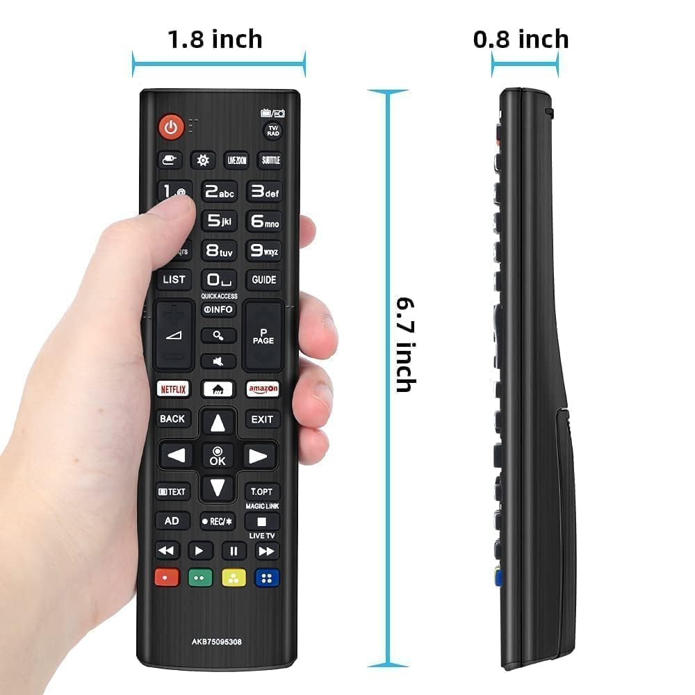 RAVIAD Black Replacement Remote Control for LG Smart TVs OLED LED LCD UHD Plasma Android - Image 2