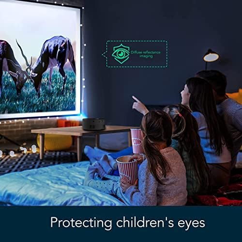 Luqeeg Mini Portable LCD Projector Black 500 Lumens for iOS Phone Tablet with Remote - Image 8
