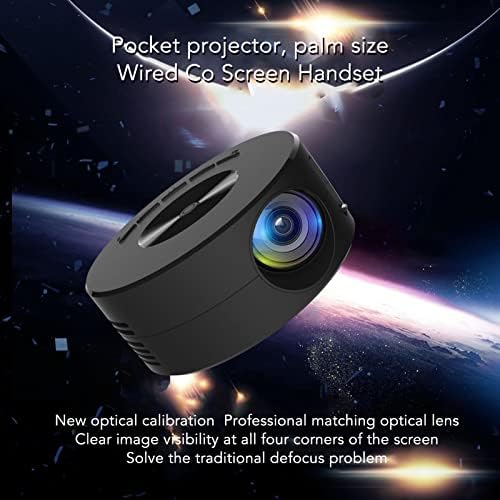 Luqeeg Mini Portable LCD Projector Black 500 Lumens for iOS Phone Tablet with Remote - Image 2