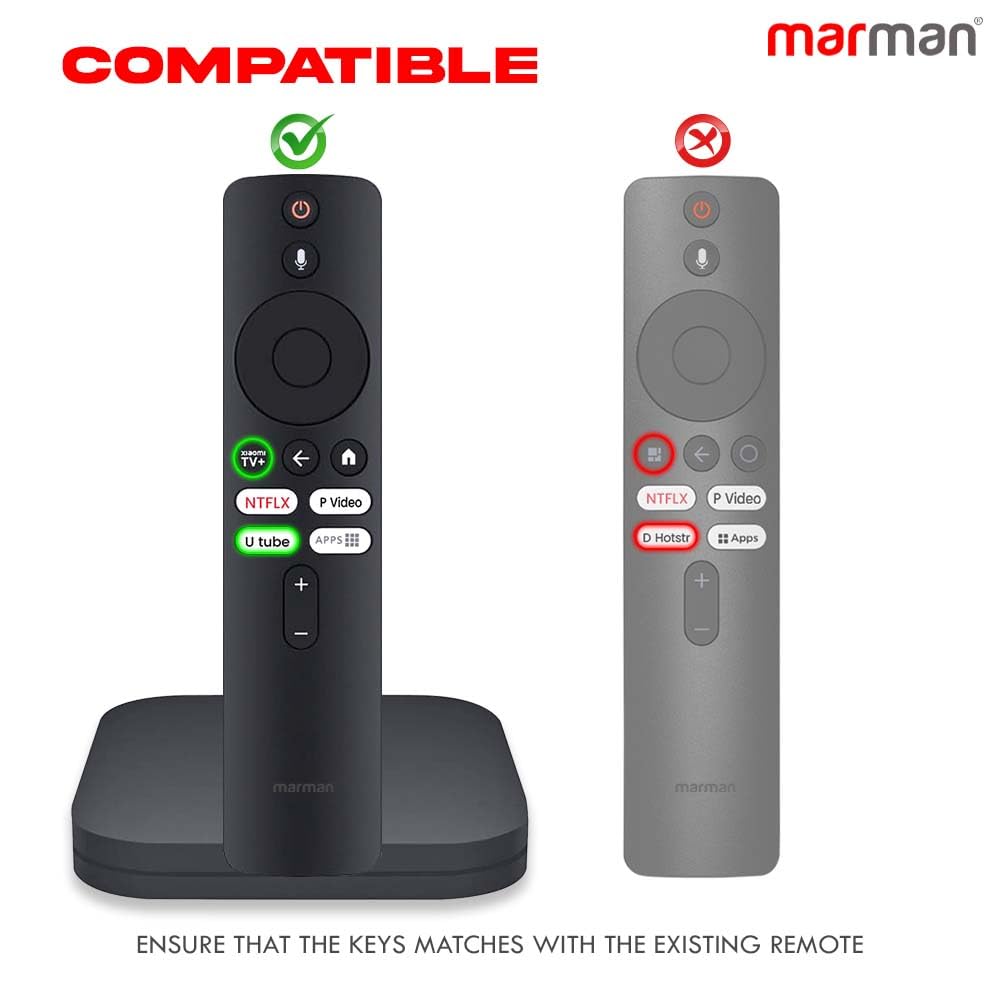 Marman Bluetooth Voice Command Remote Control for Xiaomi Mi TV 4K UHD HD LED Smart Android Redmi Television - Image 3