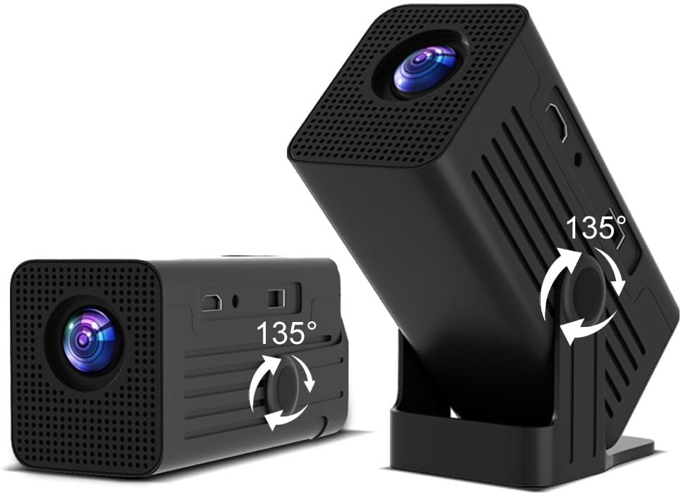 Polaring Mini Smart 4K Projector with WiFi Bluetooth 1080P Support Auto Keystone Correction 90° Rotating Black - Image 2