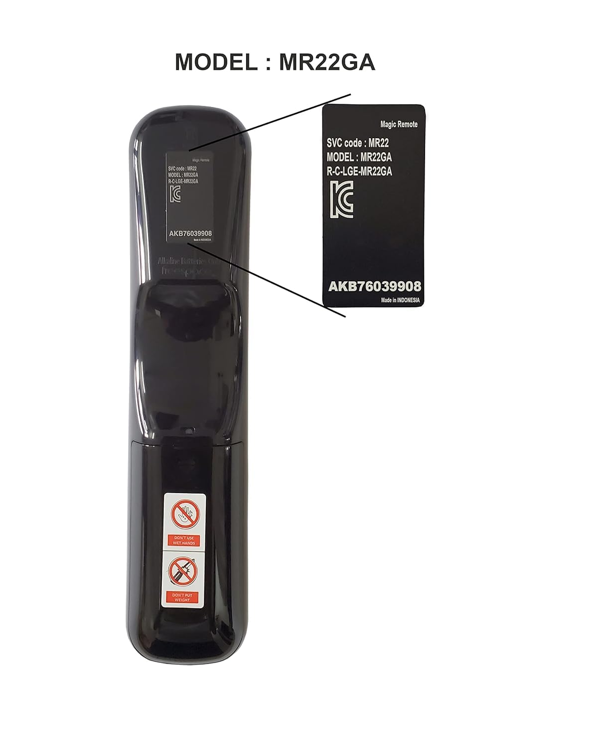 LG MR22GA Magic Remote Voice Pointer Replacement for LG Smart TV AKB76039908 - Image 2
