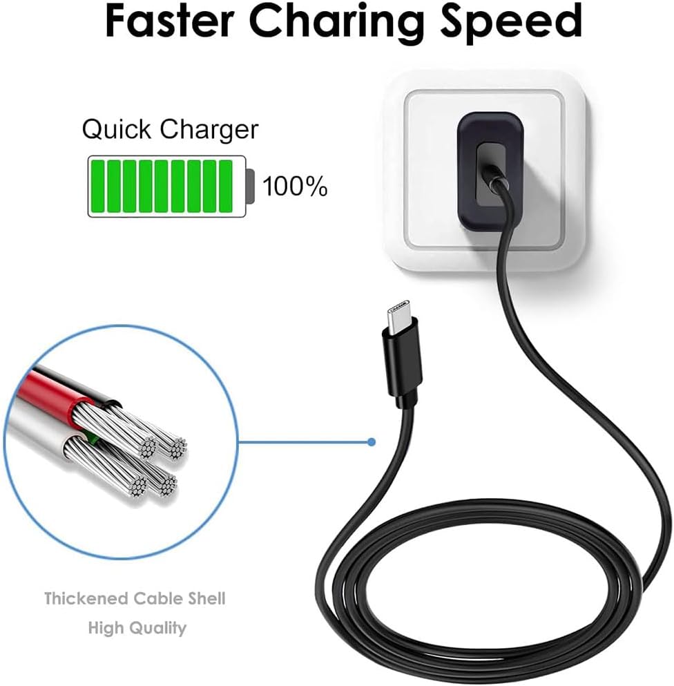 Samsung Smart TV Remote USB-C Charging Cable Adapter for Frame TV Solar Cell Voice QLED Controls 3.3FT - Image 2