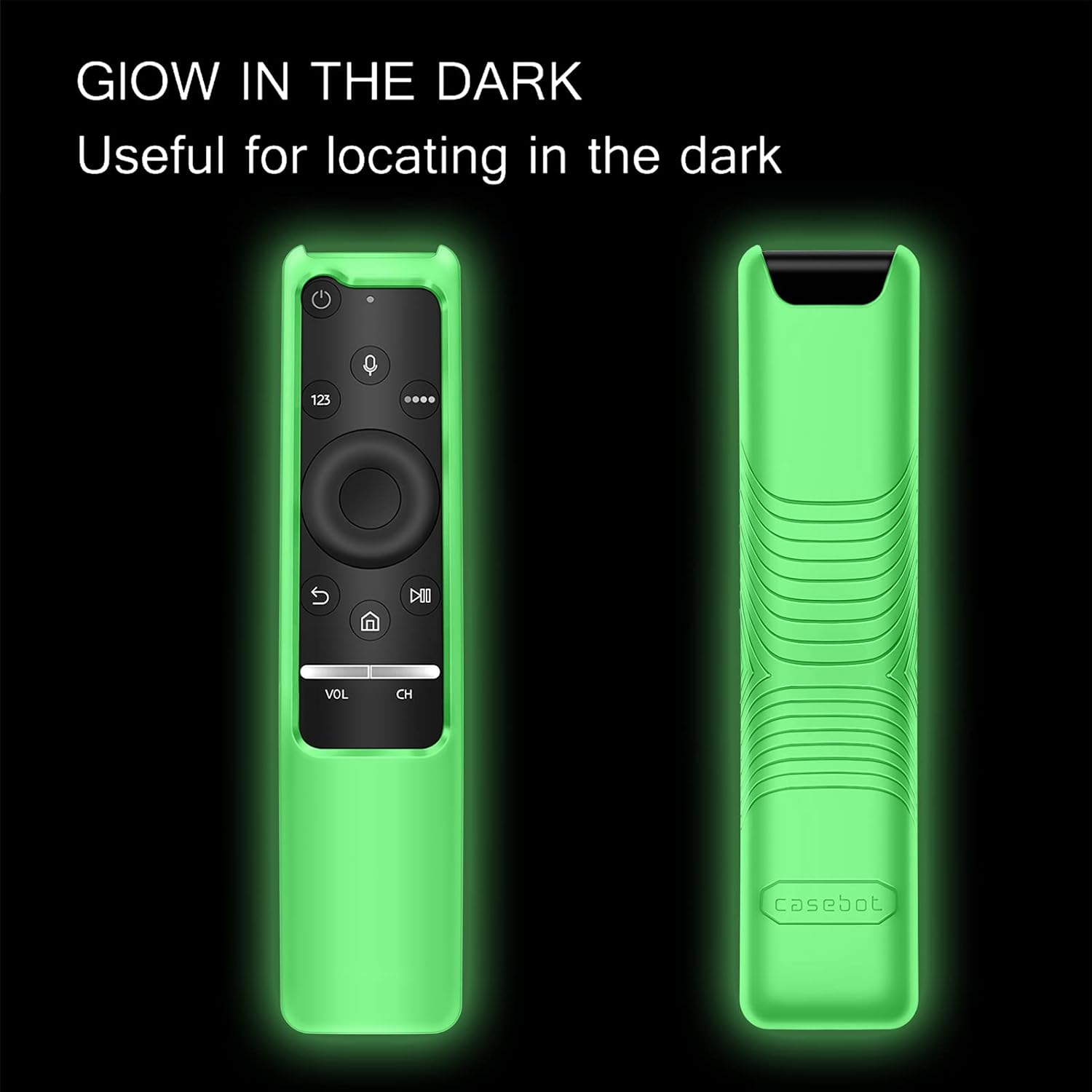 Fintie Glow-in-the-Dark Green Silicone Protective Case for Samsung BN59 Smart TV Remote - Image 3