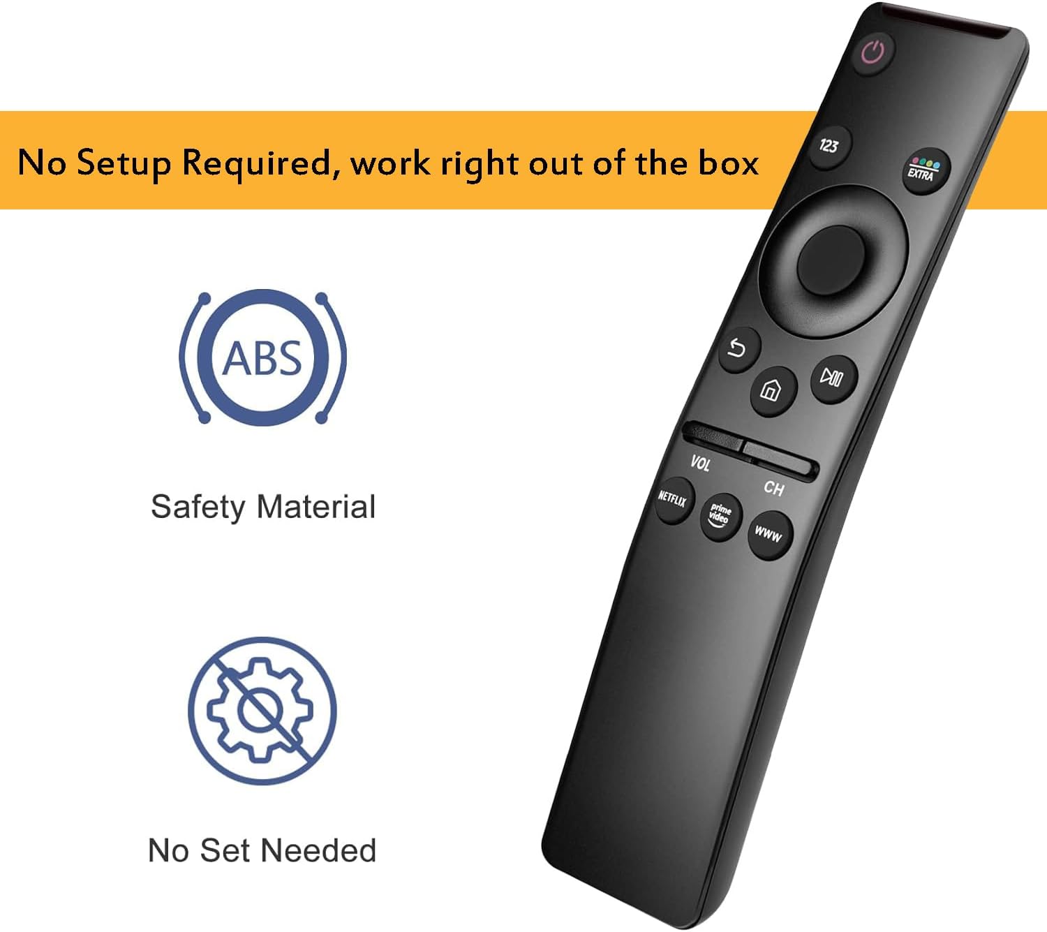 Samsung 4K 8K Smart TV Replacement Universal Remote 13-Button Netflix PrimeVideo WWW Infrared - Image 4