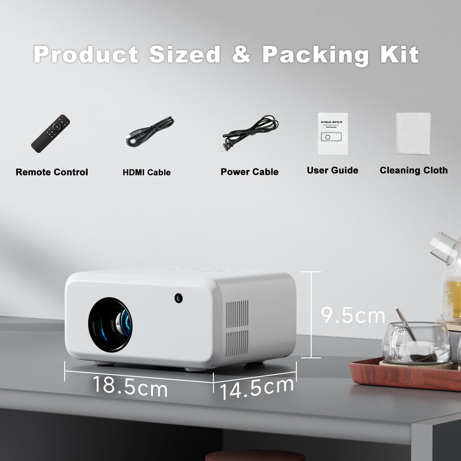 Portable Mini Projector WiFi Bluetooth 2025 Upgraded 1080p 13000L HiFi Speaker Long Life Lamp - Image 9