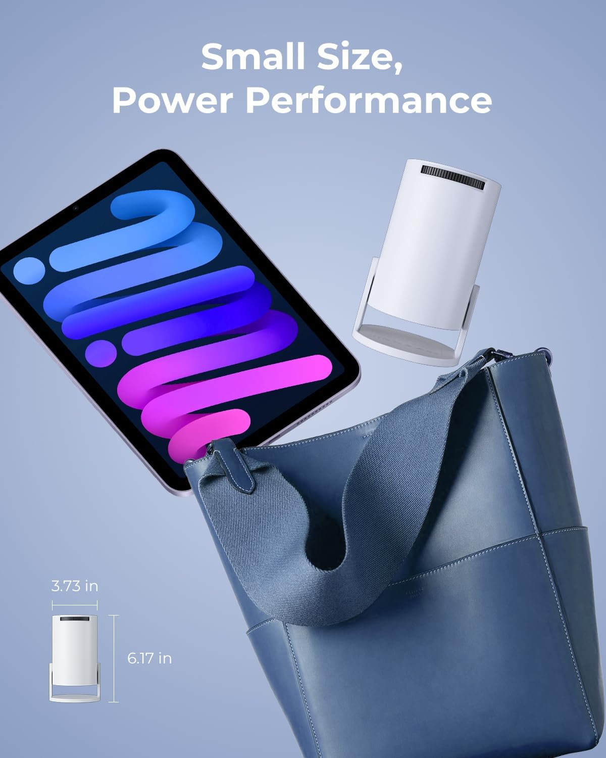 CLOKOWE Mini Portable WiFi Bluetooth Projector Smart Built-in Apps 180° Rotation Auto Keystone 1080P Compatible - Image 7