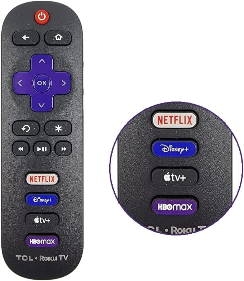 TCL Roku Smart TV Remote Control OEM Replacement 13-Button Functionality Netflix Disney+ - Image 4