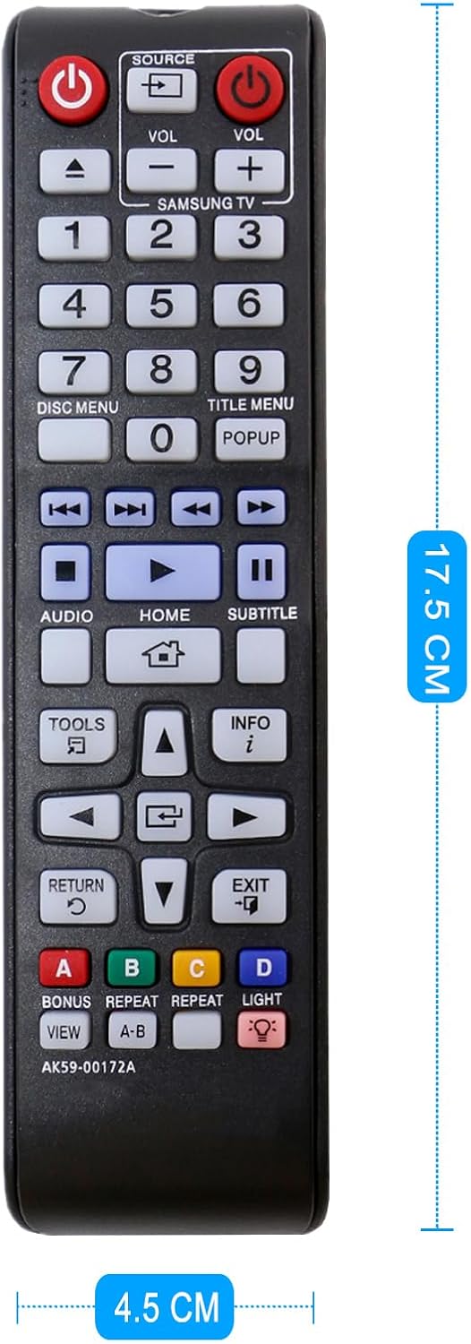 AK59-00172A Replacement Remote for Samsung Blu-Ray DVD Players BD-F5700 BD-J5100 5700 - Image 3