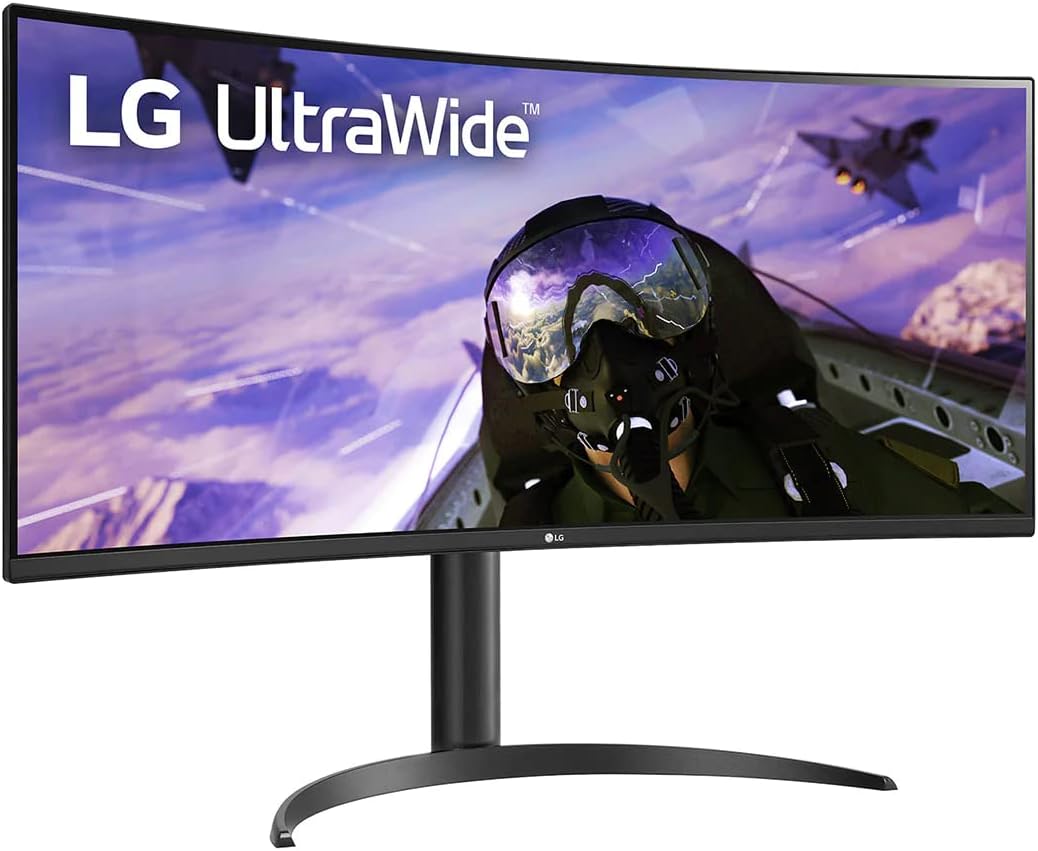 LG 34BP65C-B 34 Inch QHD UltraWide Curved Monitor 160Hz AMD FreeSync Black - Image 2