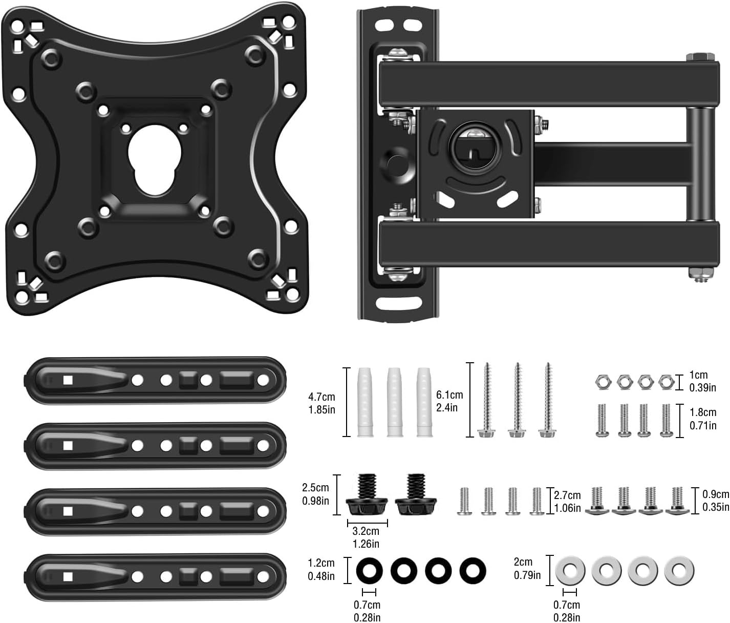 OSAGIE 14-55 Inch Full Motion Swivel Articulating Arm TV Wall Mount Bracket for Flat Curved Smart TVs Up to 55 lbs Max VESA 400x400mm - Image 7